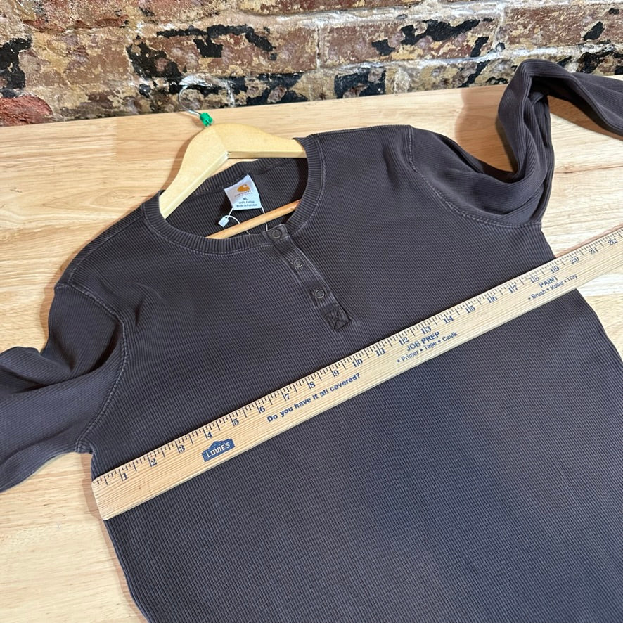 Carhartt Womens XL Brown Henley Thermal