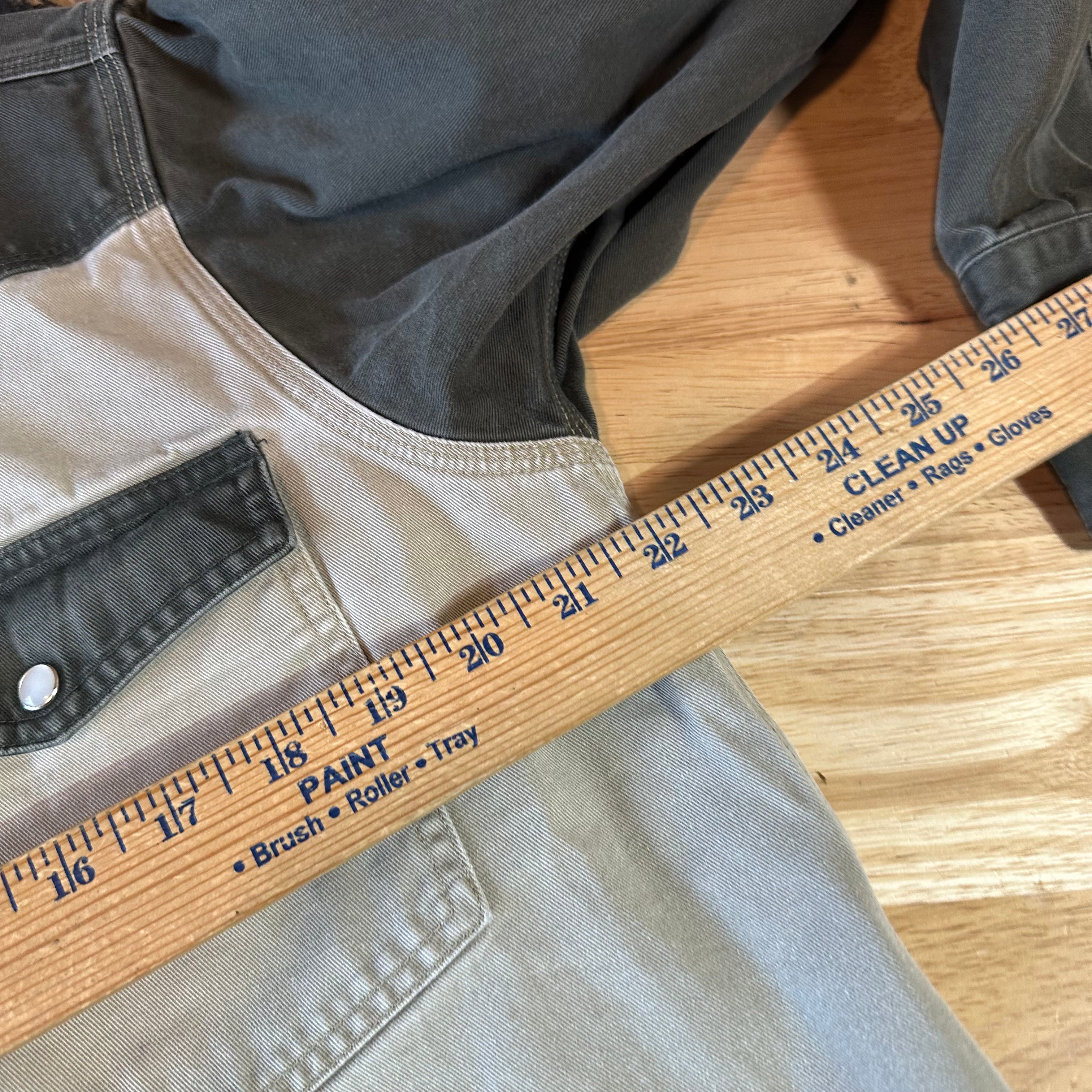 Carhartt Mens Medium Green Tan Western Shirt
