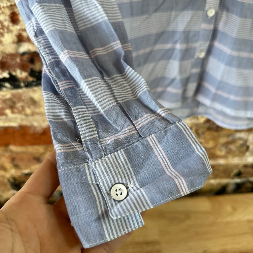 Columbia Womens XS Long Sleeve Casual Shirt Button Up Blue White