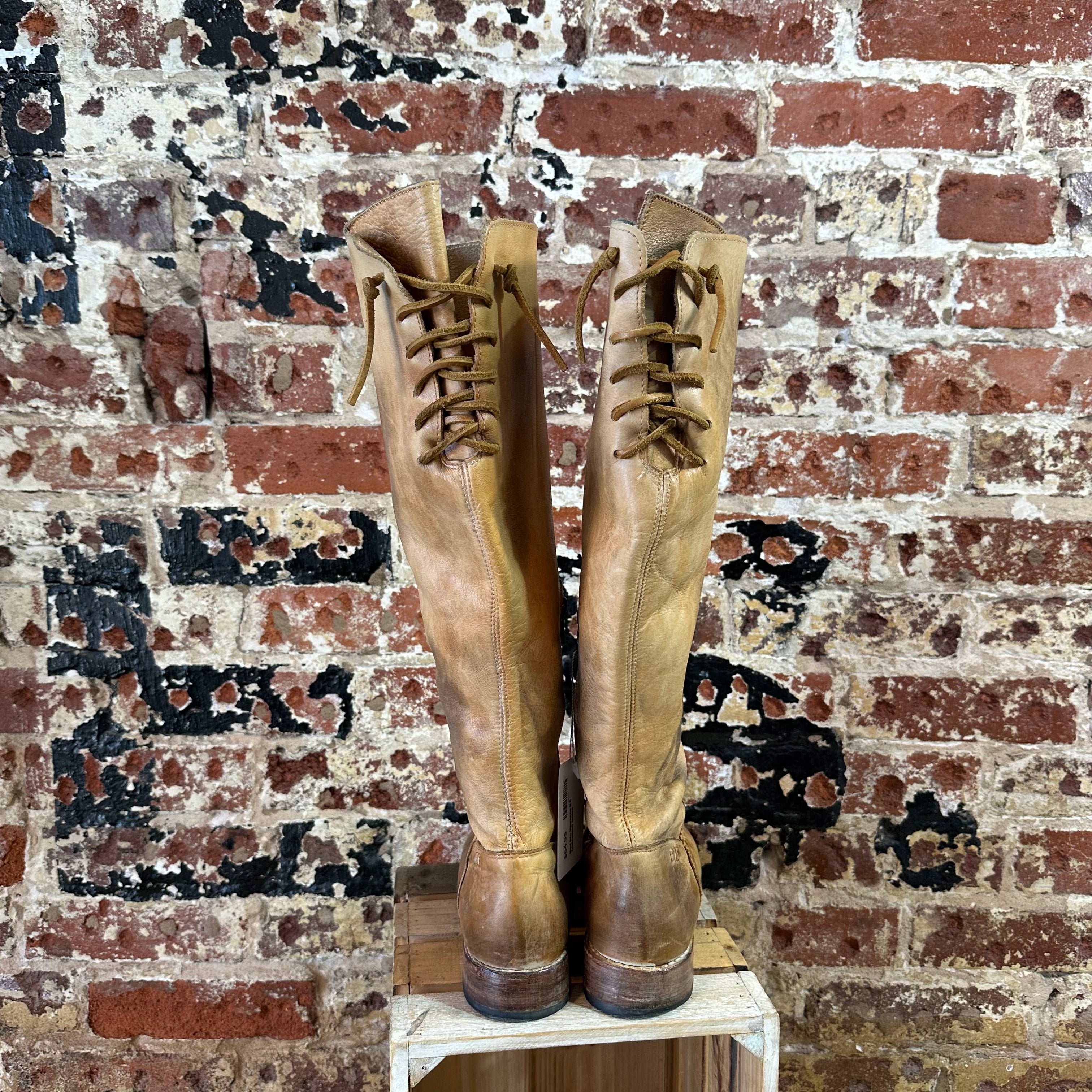 Bed Stu Distressed Brown Tall Boots Womens 8.5