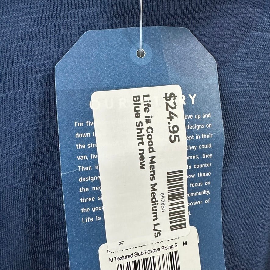 Life is Good Medium L/S Blue T-Shirt NEW