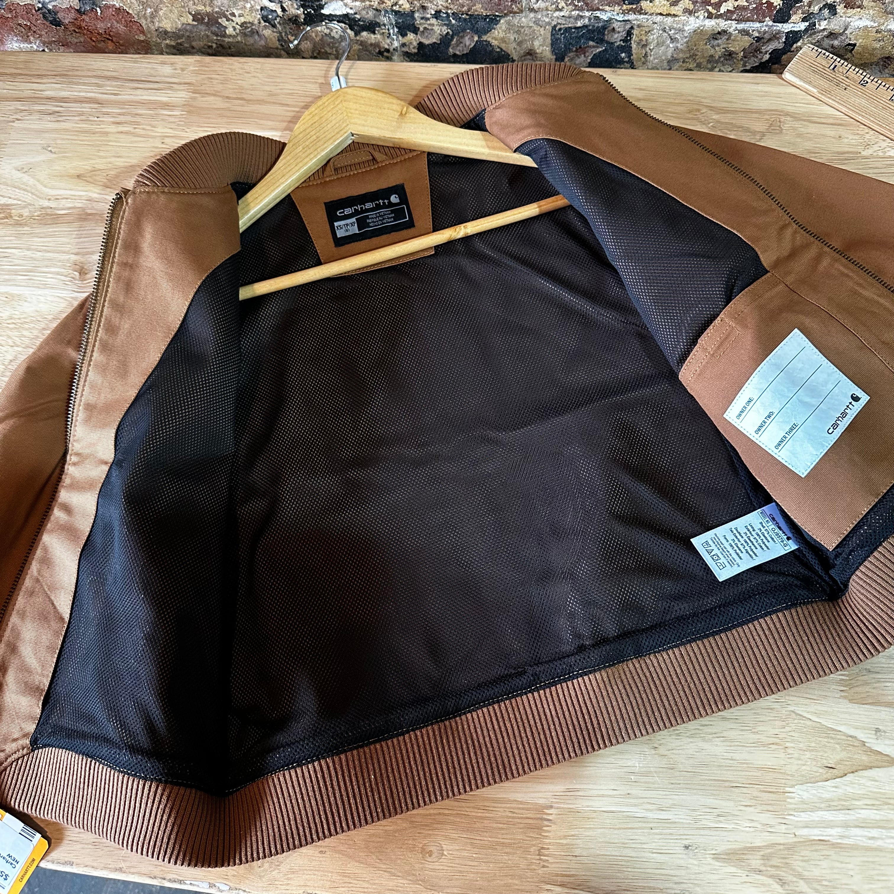 Carhartt Jacket Youth Girls XS (6) Rugged Flex Canvas Bomber Coat NEW Brown