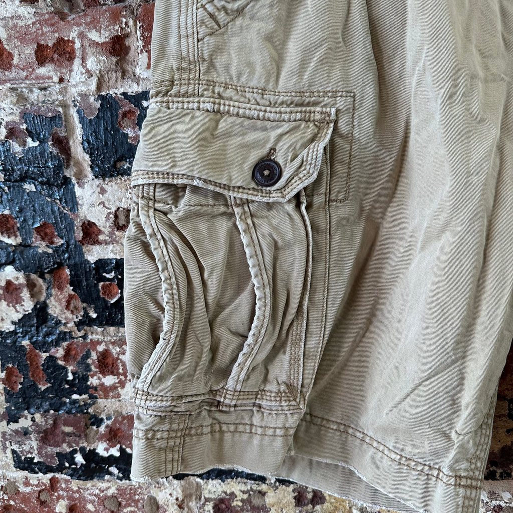 American Eagle Outfitters Classic Cargo Shorts Mens 34 Tan 11" inseam