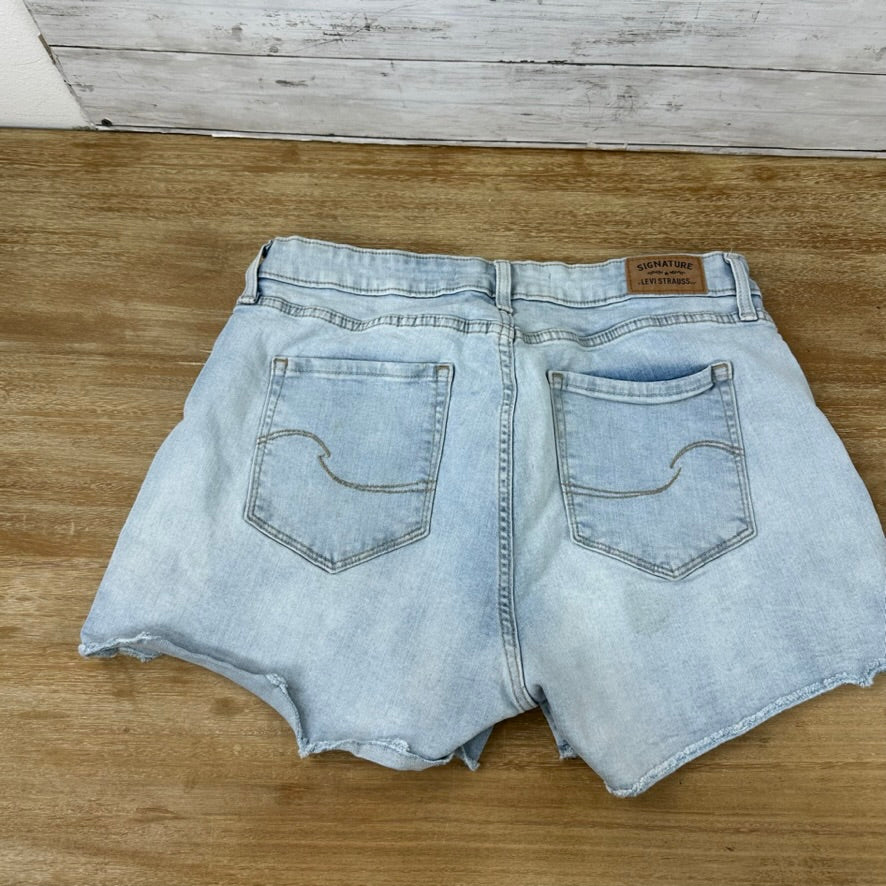 Levi's Cut Off Denim Blue Jean Shorts Womens 14-32 Distressed - 32x3"