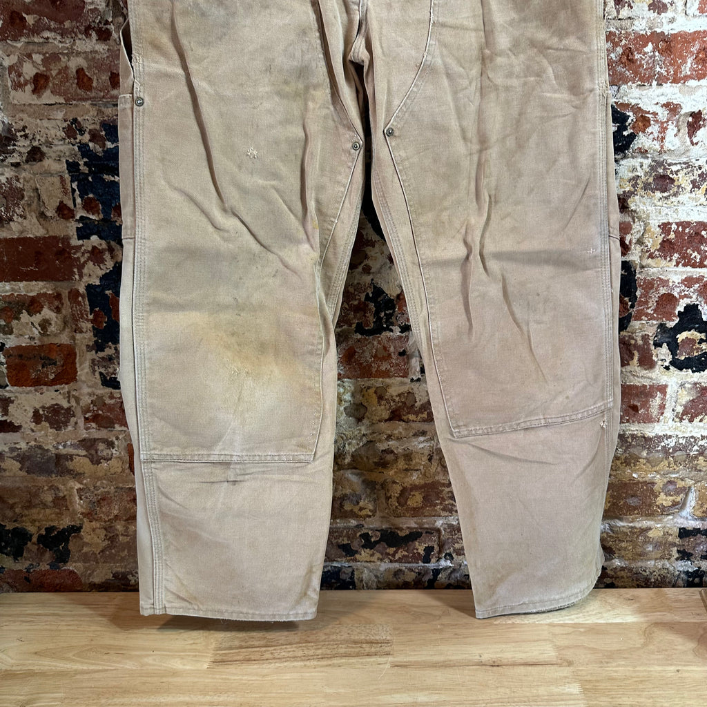 VTG Carhartt 62W Brown Mens 33x30 Double Knee Pants