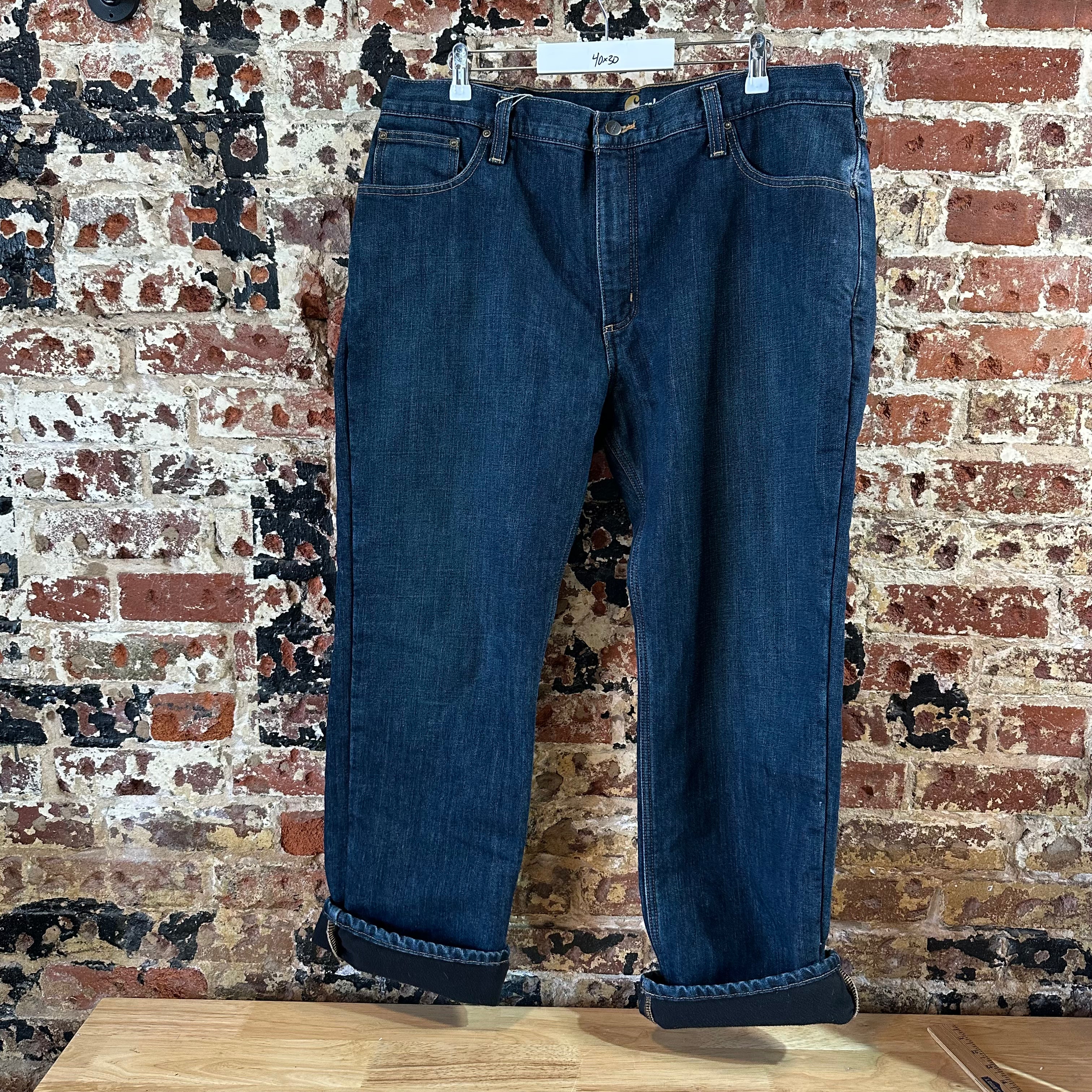 Carhartt Lined Jeans Mens 40x30