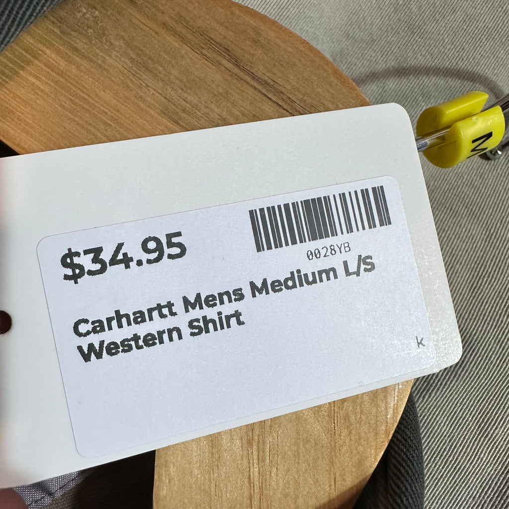 Carhartt Mens Medium Green Tan Western Shirt
