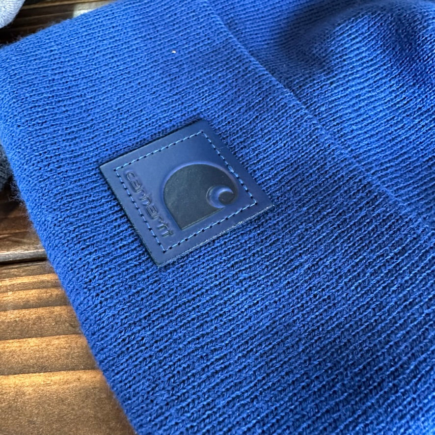Carhartt A18 Rib Knit Beanie Blue NEW Hat One size