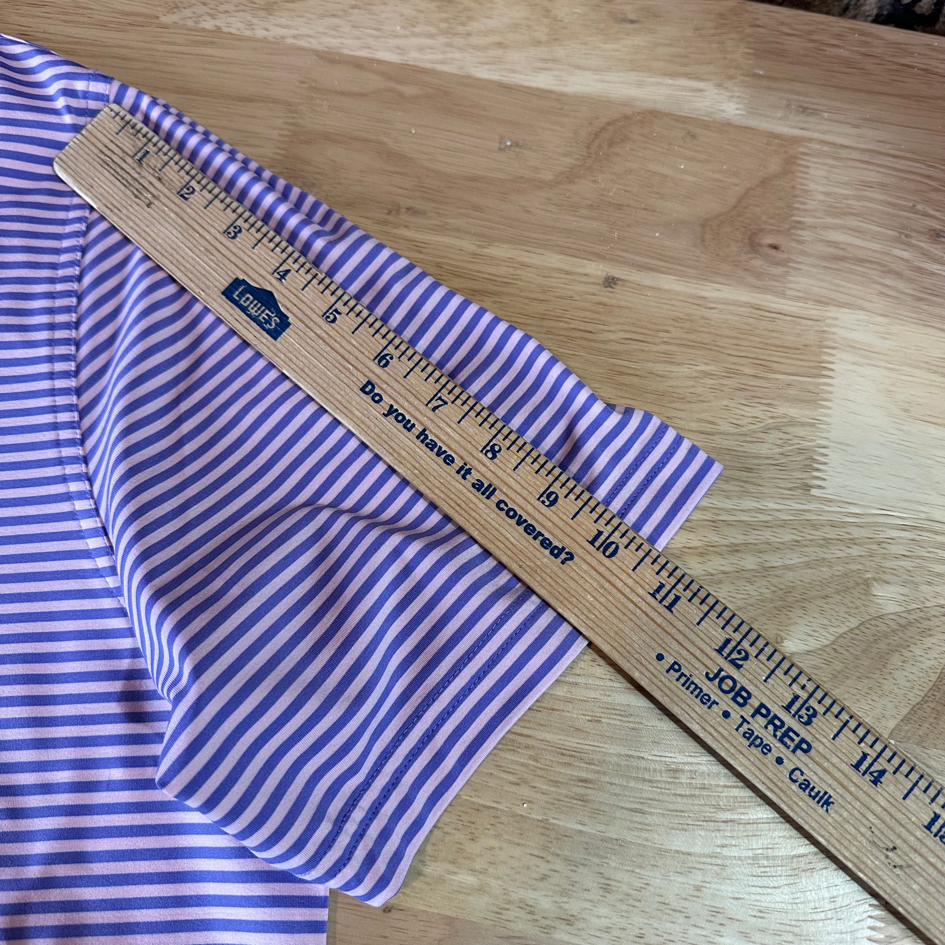 Vineyard Vines Golf Shirt Polo Mens XL Purple Striped Short Sleeve