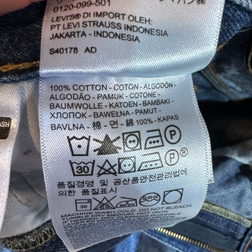 Levis Mens 511 Blue Jeans 33x32 Slim Fit Modern Denim Levi's Distressed