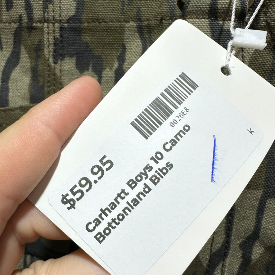 Carhartt Insulated Camo Overalls boys 10 Bibs