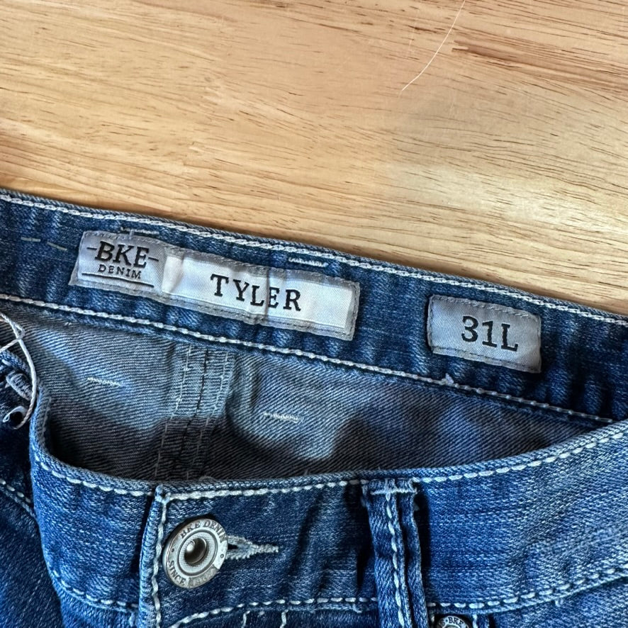 BKE Tyler Mens 31x33 Blue Jeans