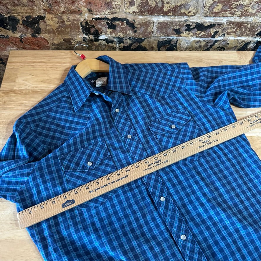 Wrangler Men's Large Blue Western Shirt