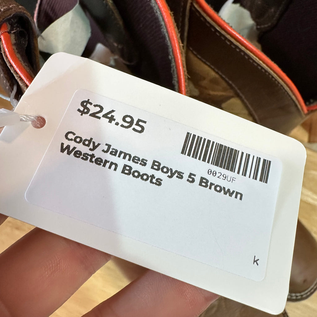 Cody James Big Boys 5 Brown Western Boots