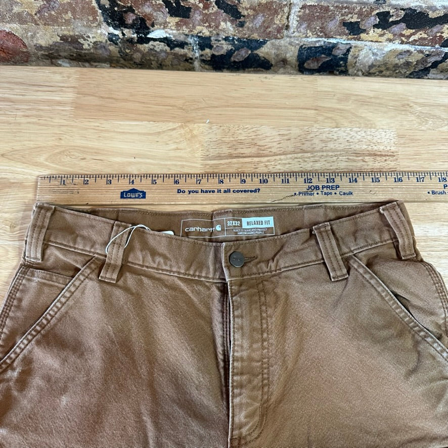Carhartt Double Knee Brown Mens 32x32 Pants