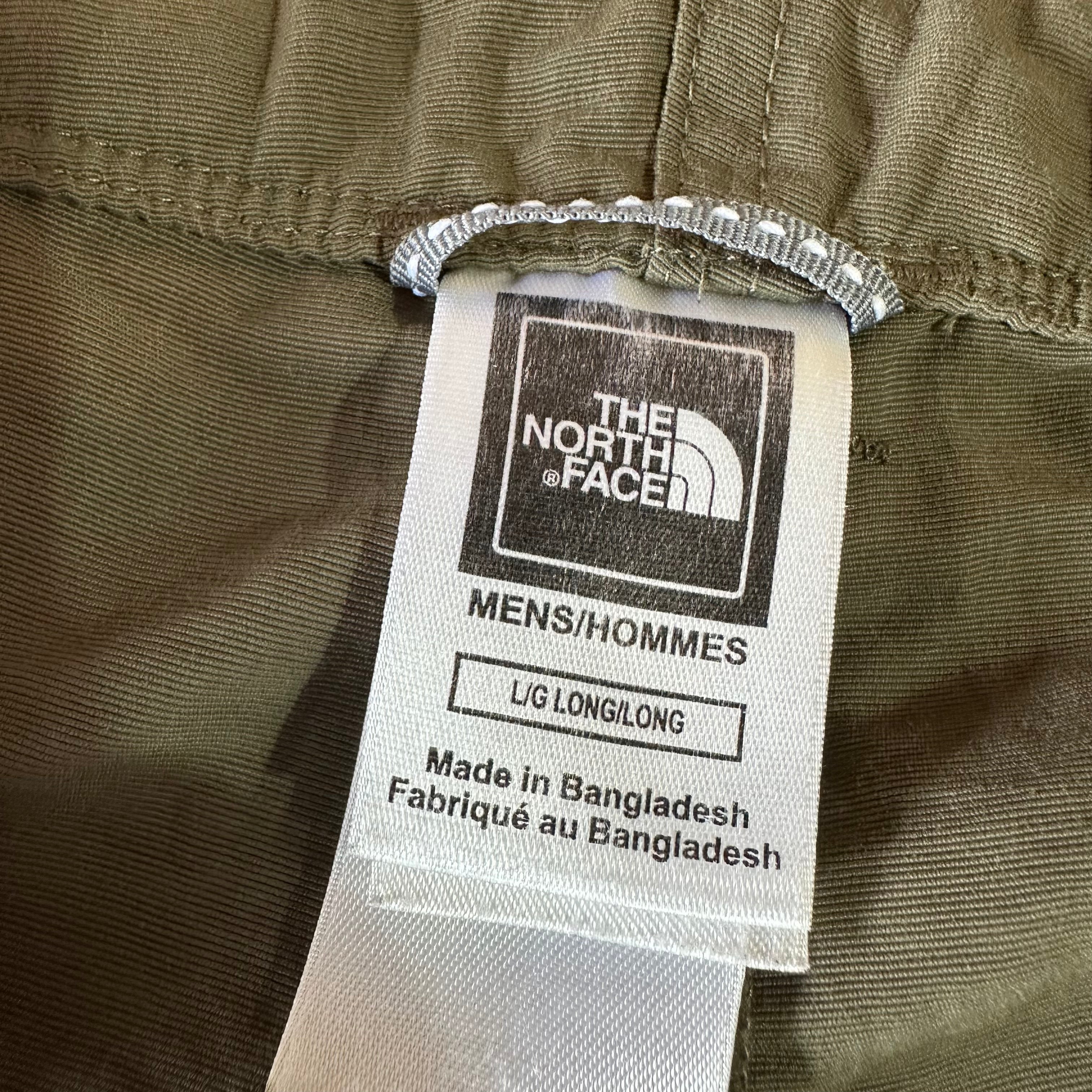 North Face Mens Large Long Green Pants