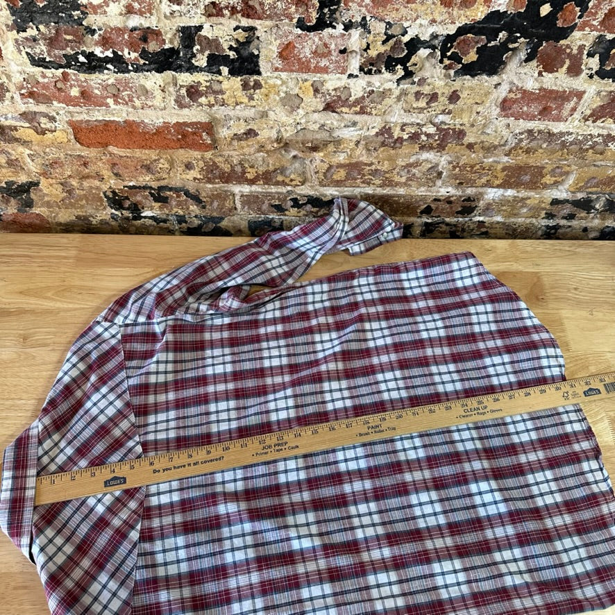 Roper Pearl Snap Shirt Men's Large Red Plaid Western Long Sleeve Pocket