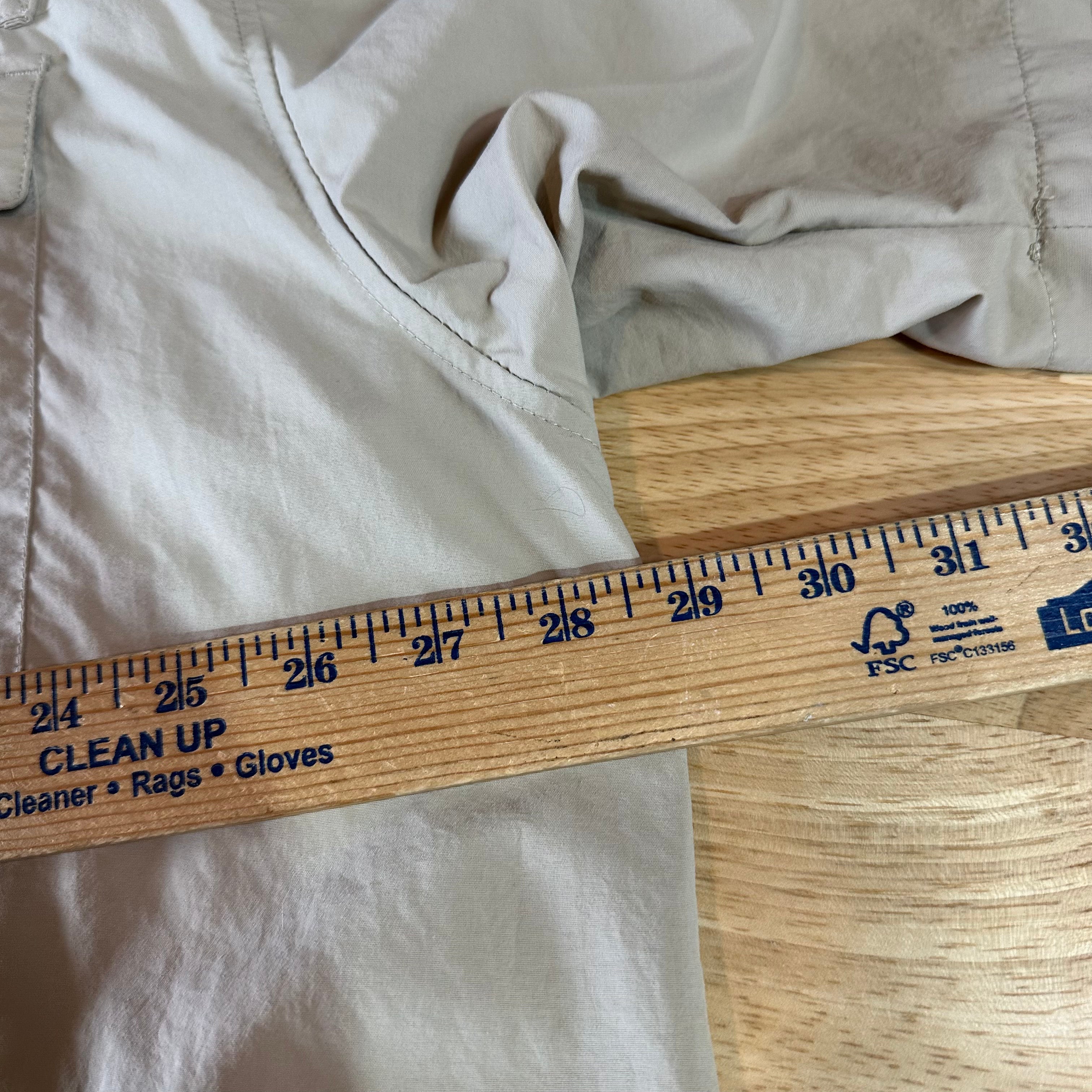 Columbia PFG Short Sleeve Outdoor Button Up Shirt Tan Mens 2XL Fishing