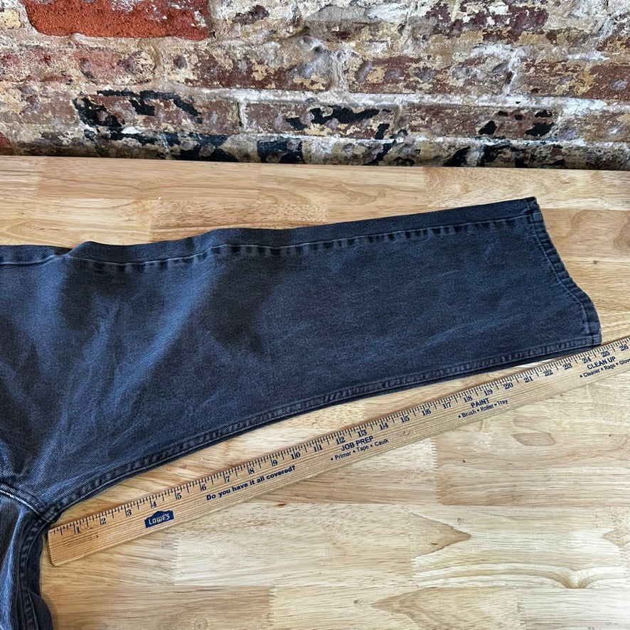 Levis 505 Jeans Mens 38x30 Regular Zip fly Faded Black denim Levi's