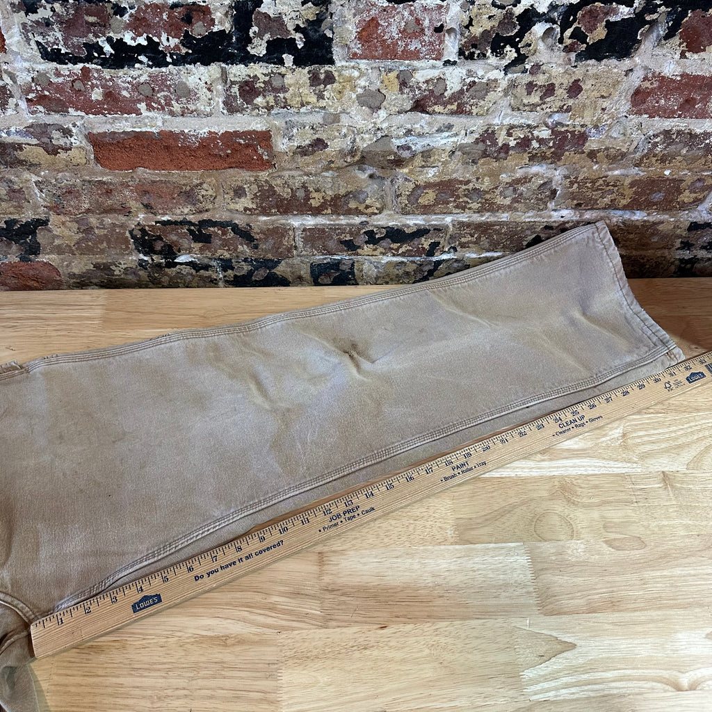 Carhartt Flannel Lined Brown Pants Mens 32x34