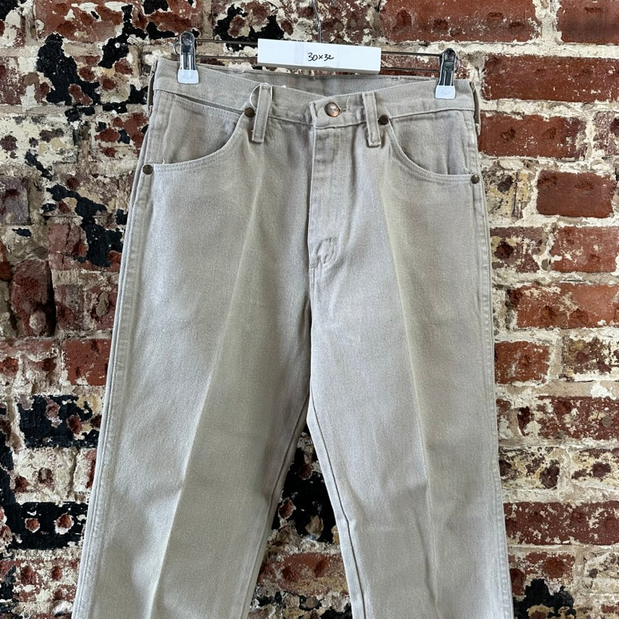 Vintage Wrangler Mens 30x32 Tan Jeans