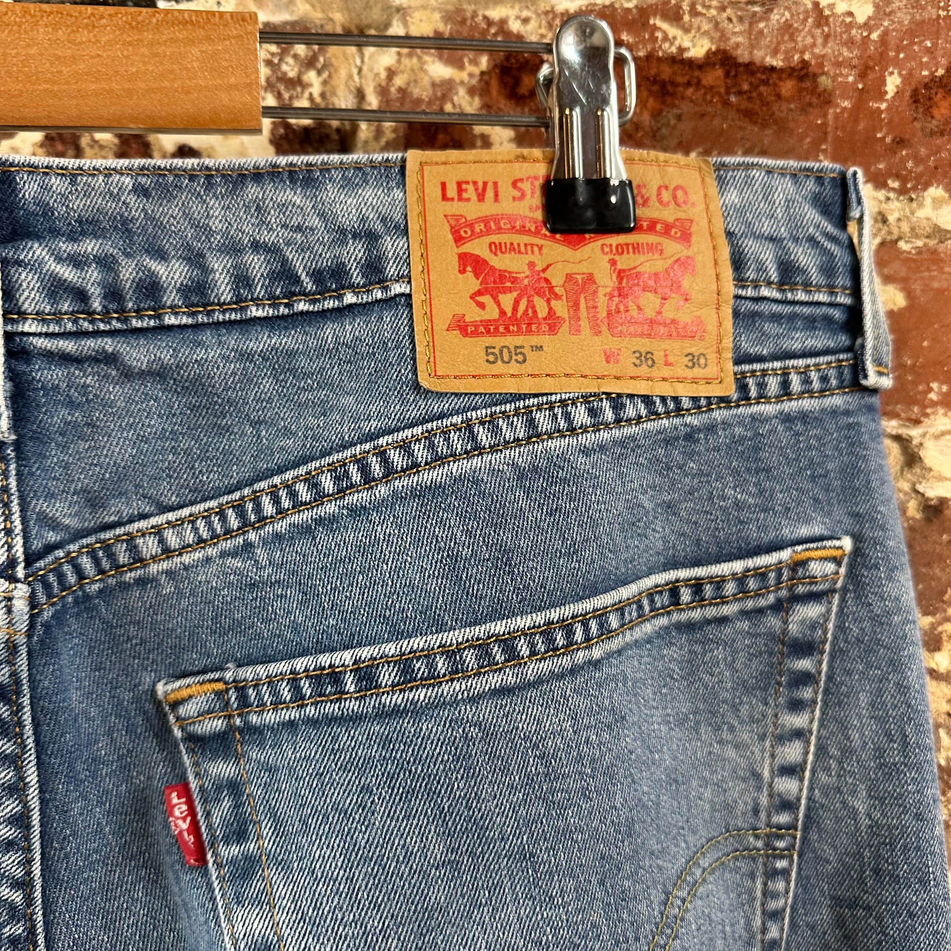 Levi's 505 Mens 36x30 Blue Jeans