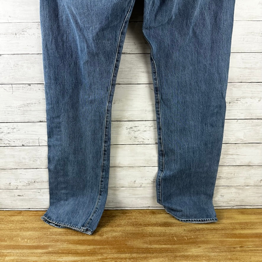 Levis 501 Jeans Mens 38x30 Straight Leg Button Fly Blue Denim