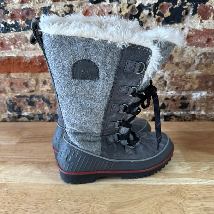 Sorel Tivoli High ll Snow Boots Woman's&nbsp; 7.5 Suede Felt Winter Boot Grey