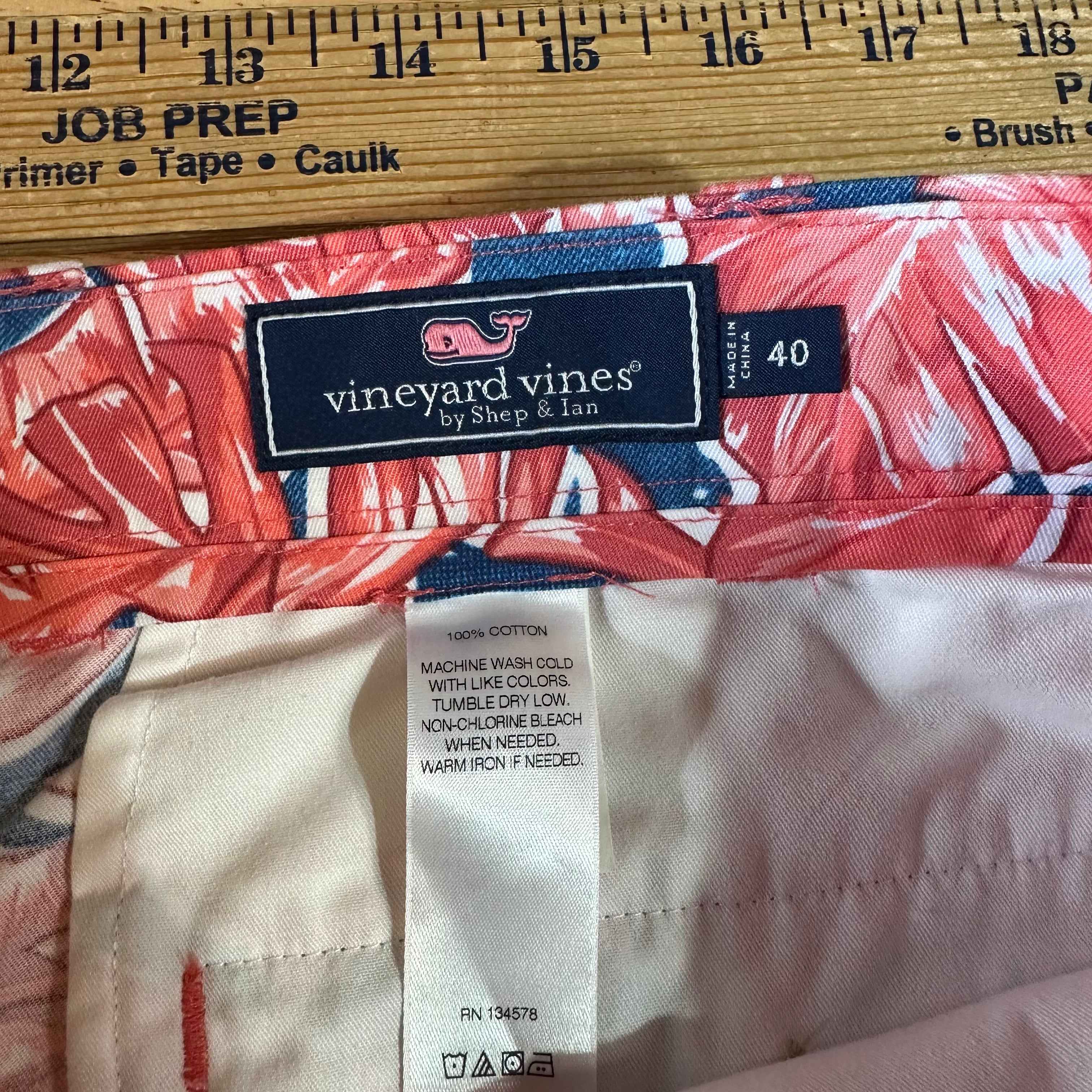 Vineyard Vines Shorts Mens 40 Pink Floral Performance Breaker Shorts Golf Preppy