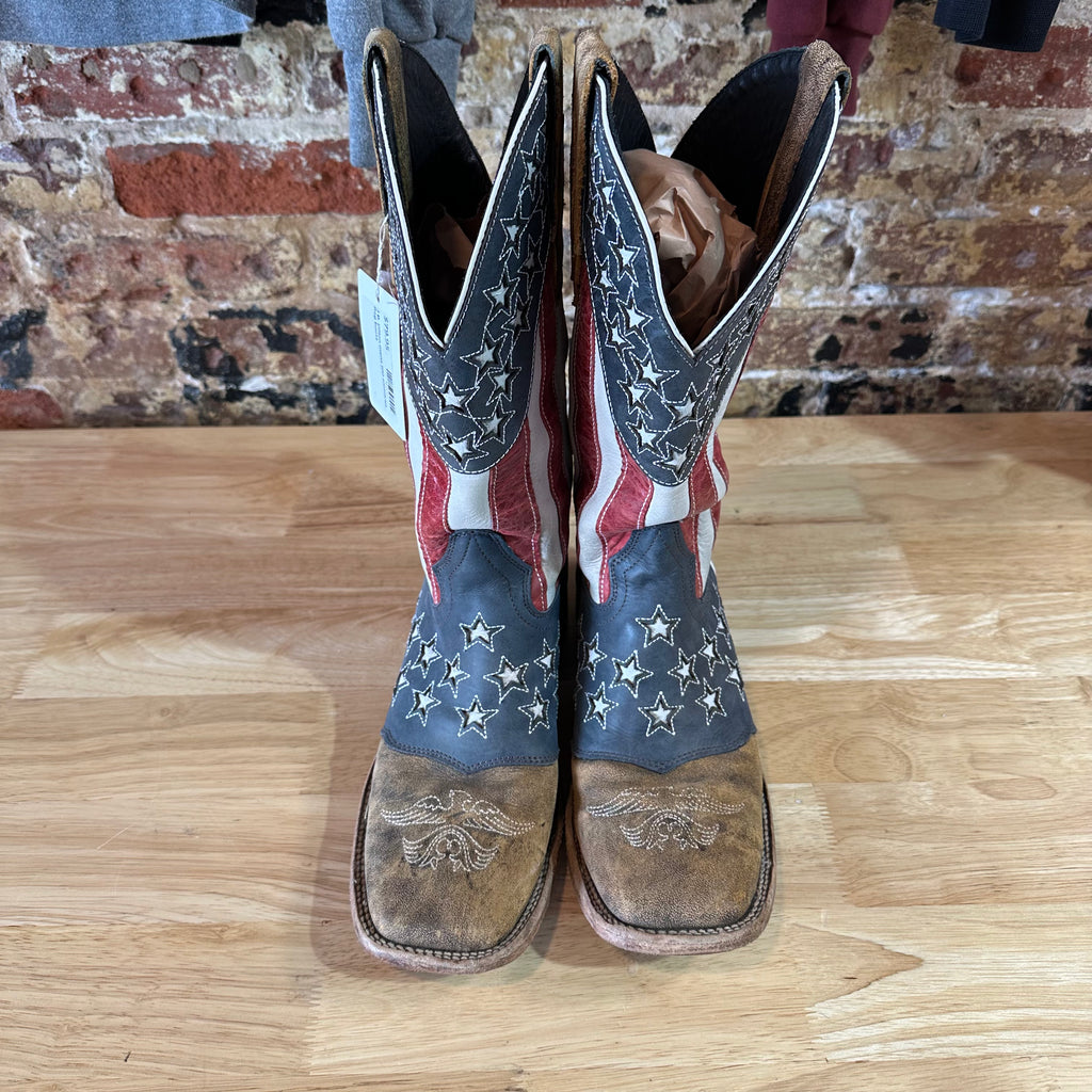 JB Dillion Mens 10D Flag Western Boots