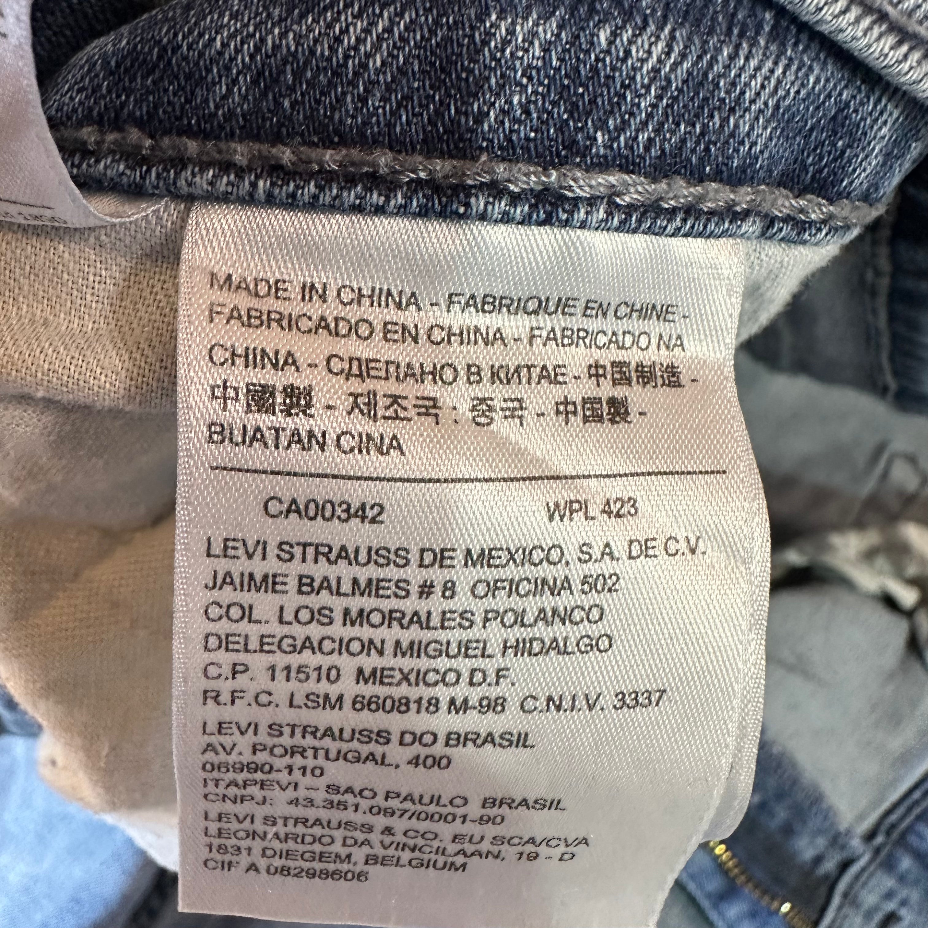 Levis 514 Mens 42x30 Blue Jeans