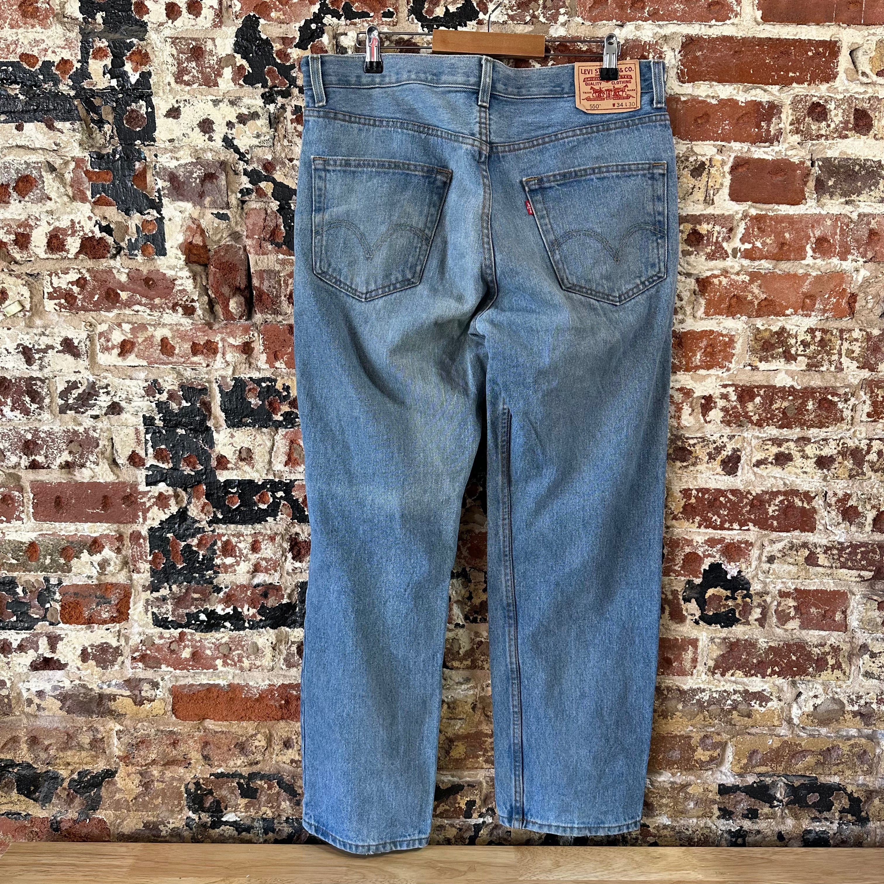 Levi's 550 Jeans Mens 34x30 Blue Cotton Denim Medium wash Relaxed Fit