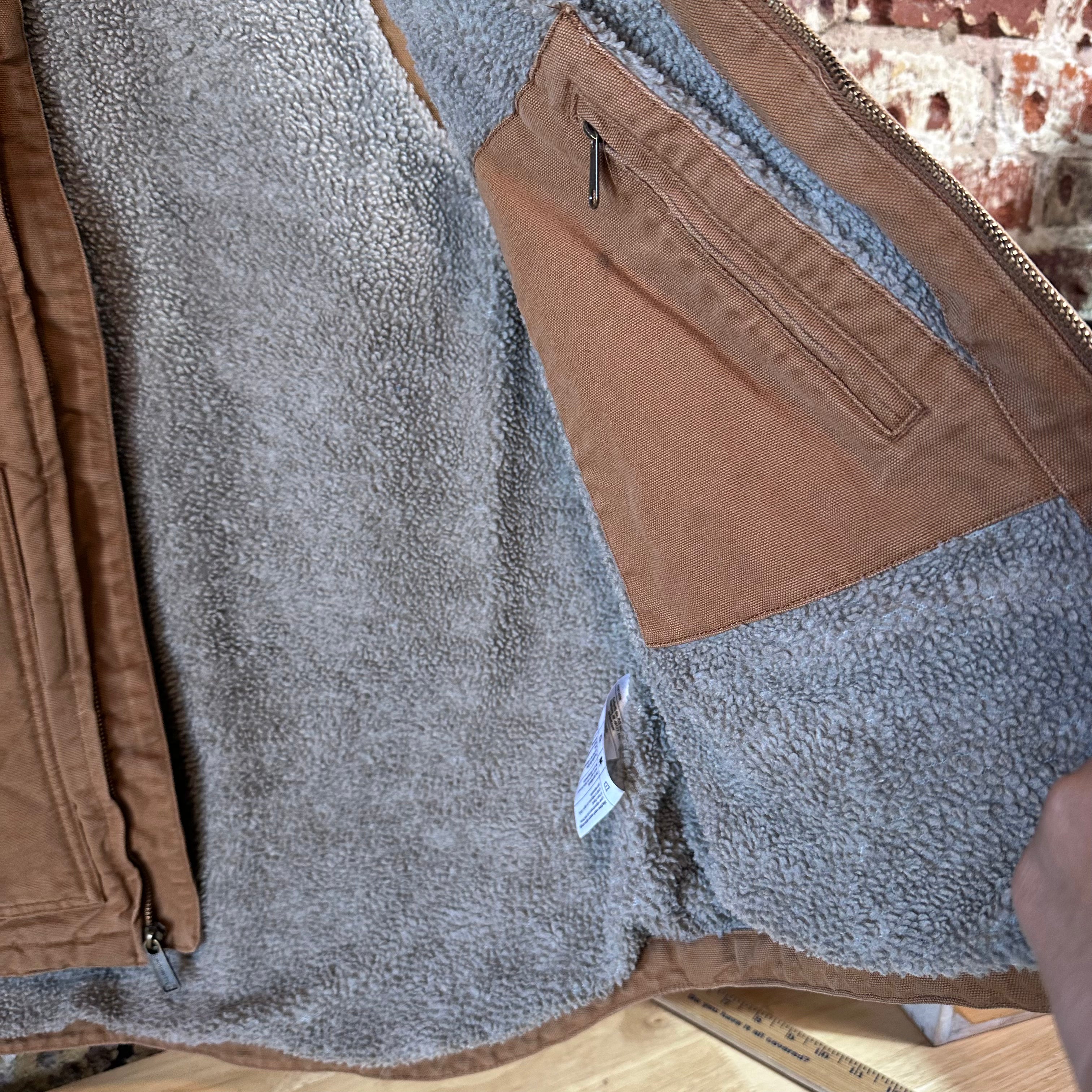 Carhartt Brown Sherpa Lined Men's Large Tall Vest