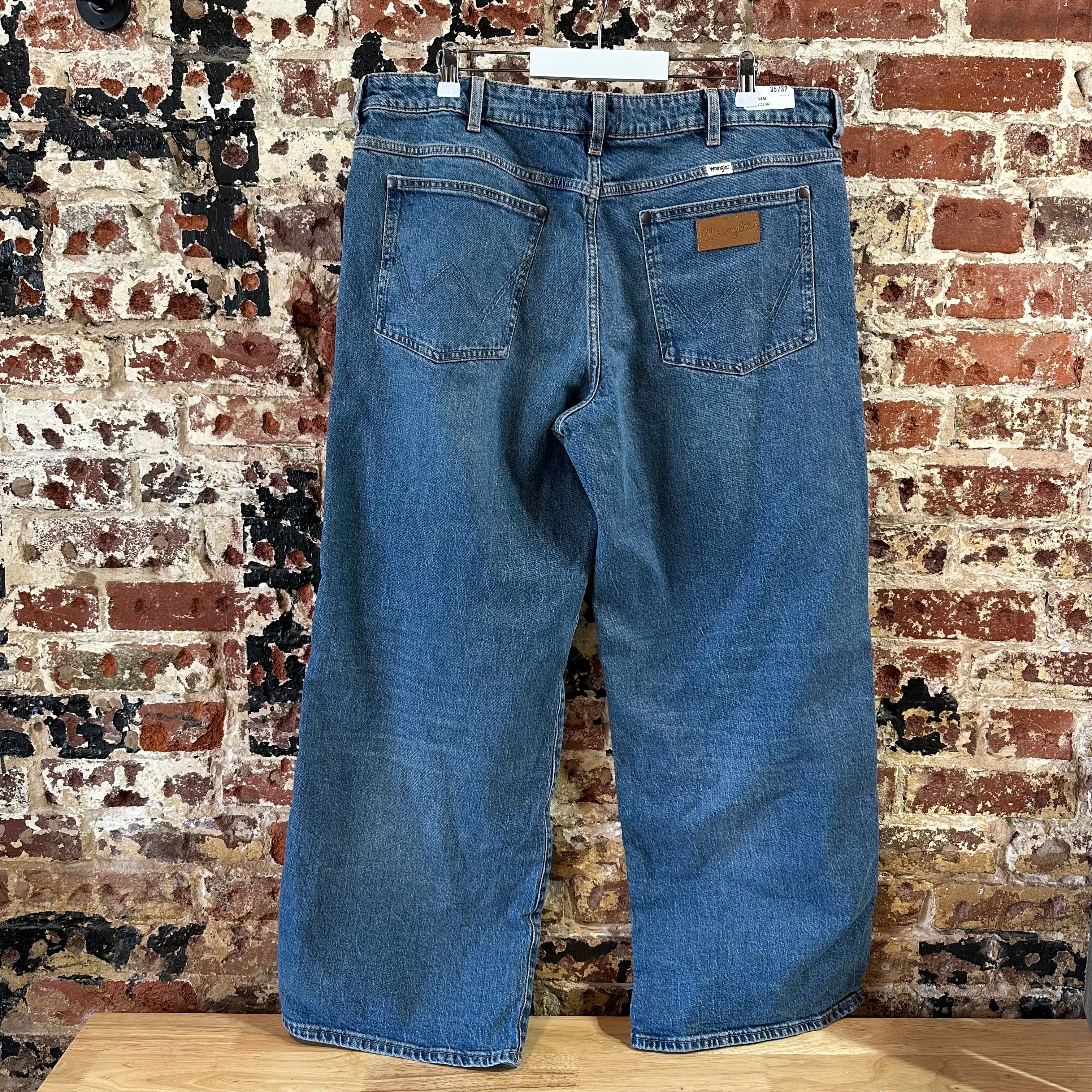 Wrangler Wide Leg Mens 35x32 Jeans NEW