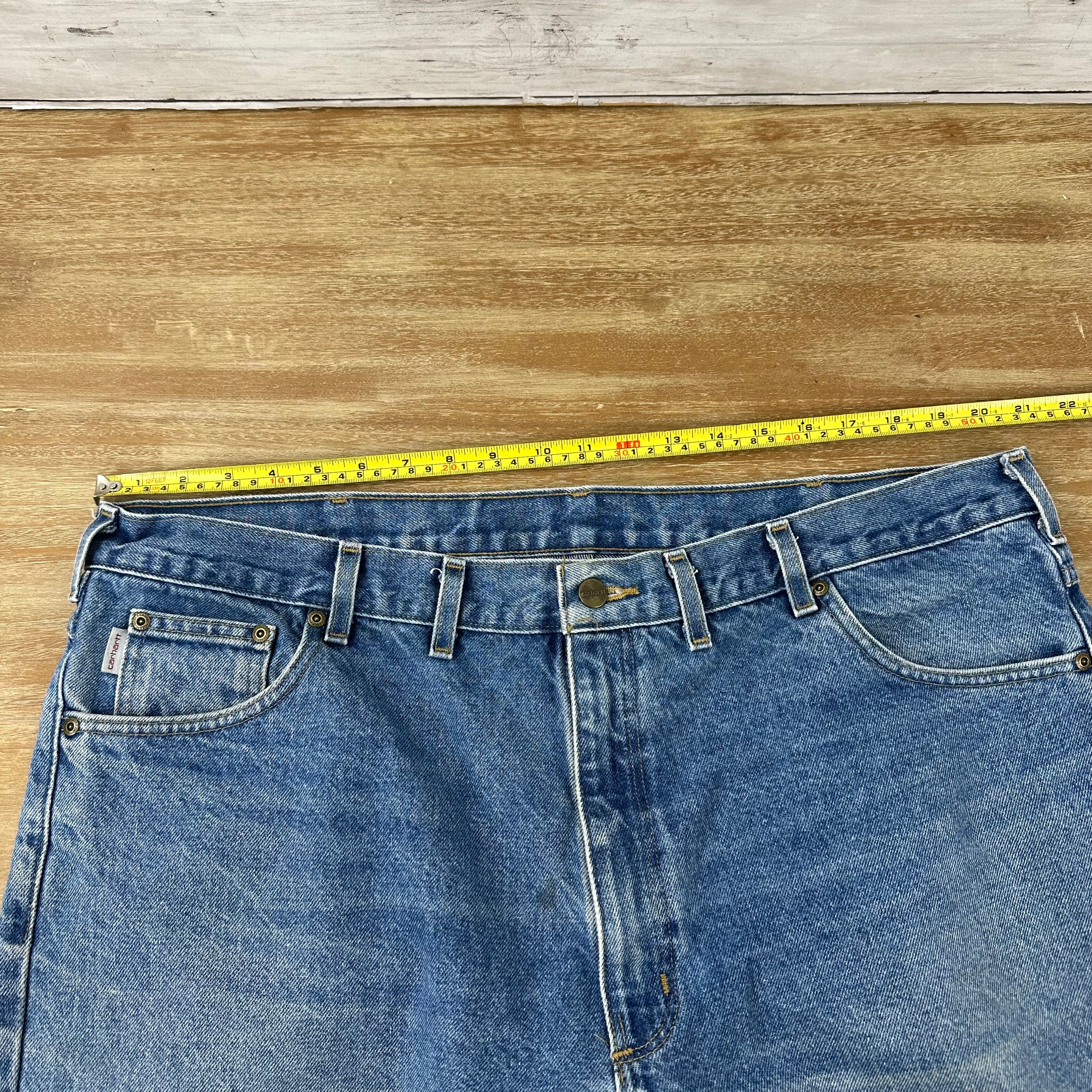 Carhartt Relaxed Fit Mens 44x30 Jeans Workwear Work B17 Denim (measures 42x29)