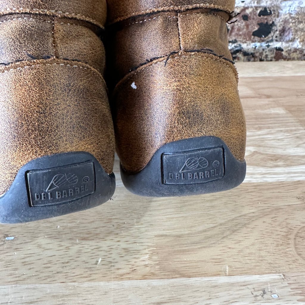 Dbl Barrell Toddler Boys Kids Sz 1 Carson Brown Leather Shoes