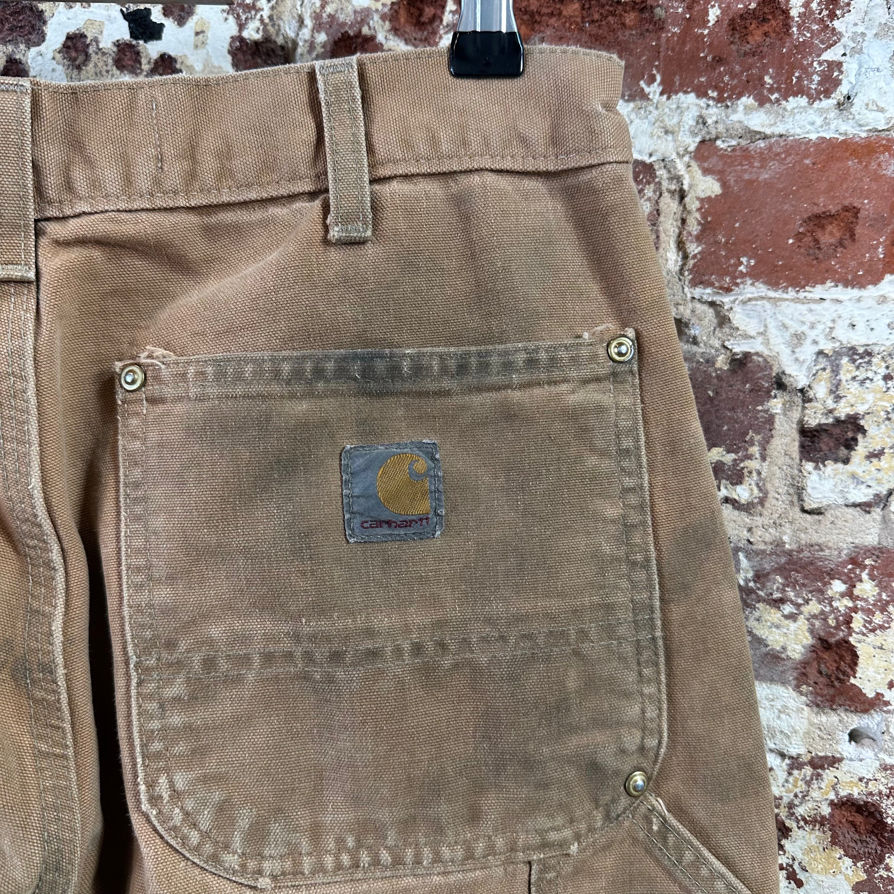 Carhartt B01 BRN Mens 34x30 Double Knee Pants