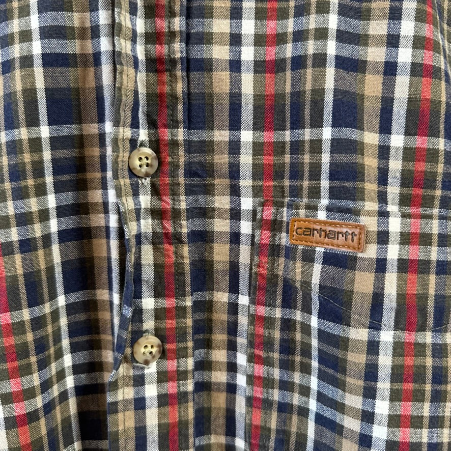 VTG Carhartt L/S Button Shirt Mens 2XL