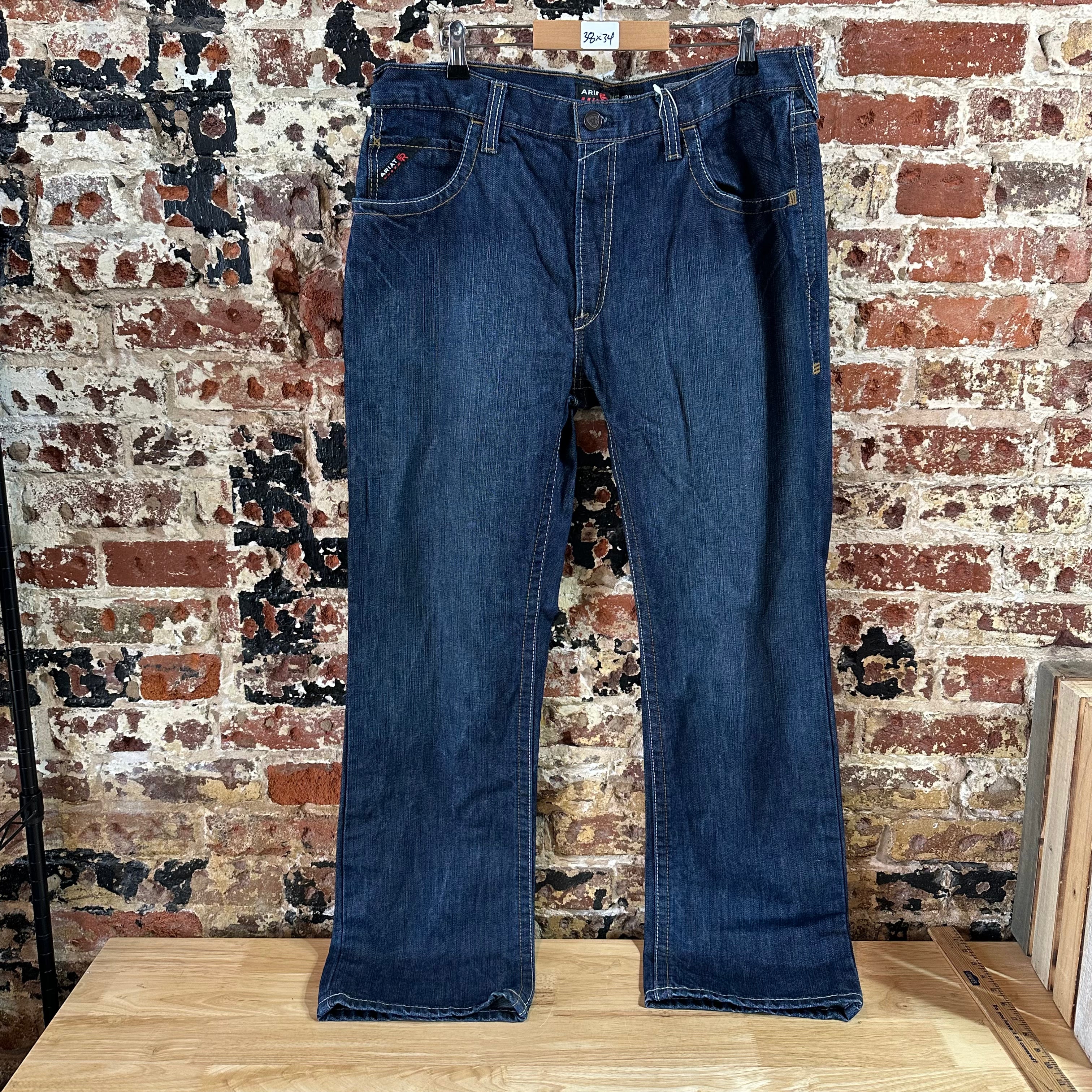 Ariat FR Mens 38x34 Blue Jeans