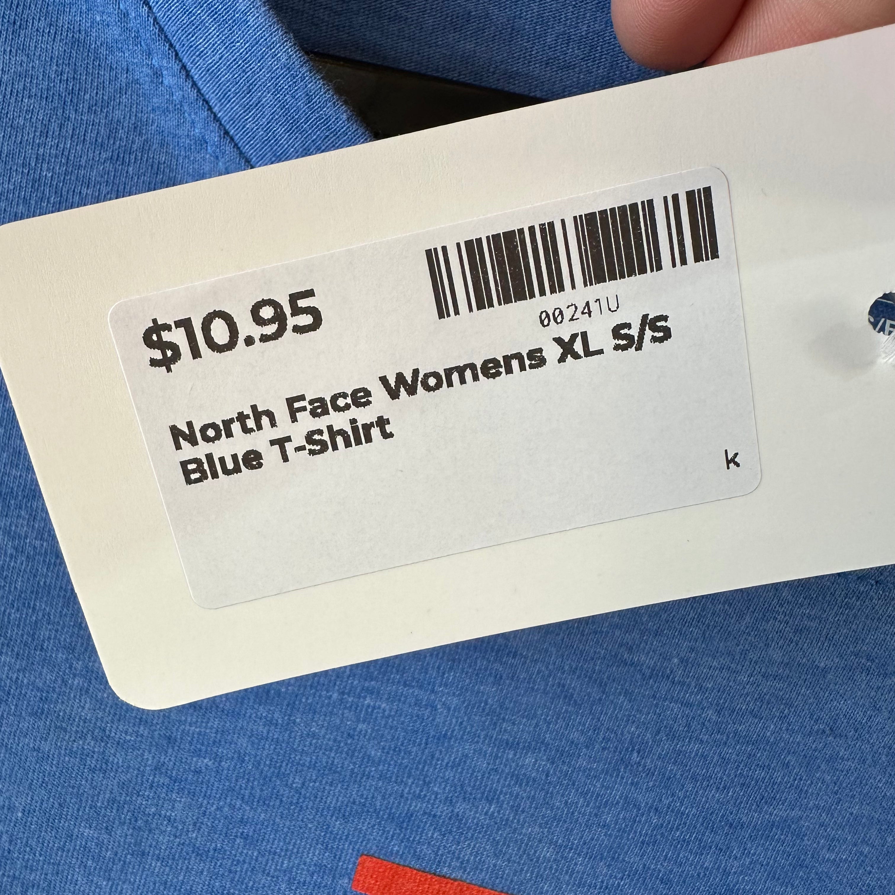 The North Face Top T-shirt Women's XL Slim Fit Short Sleeve Blue