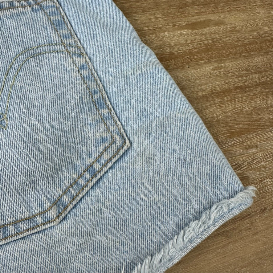 Levi's Cut Off Denim Blue Jean Shorts Womens 33 Distressed - 34x2"