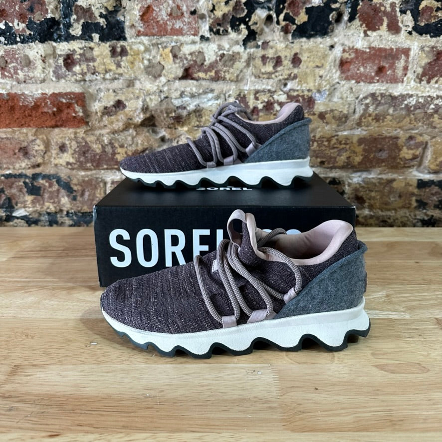 Sorel Women's Kinetic Lace Up Sneakers Shoes Purple Sage Size 7