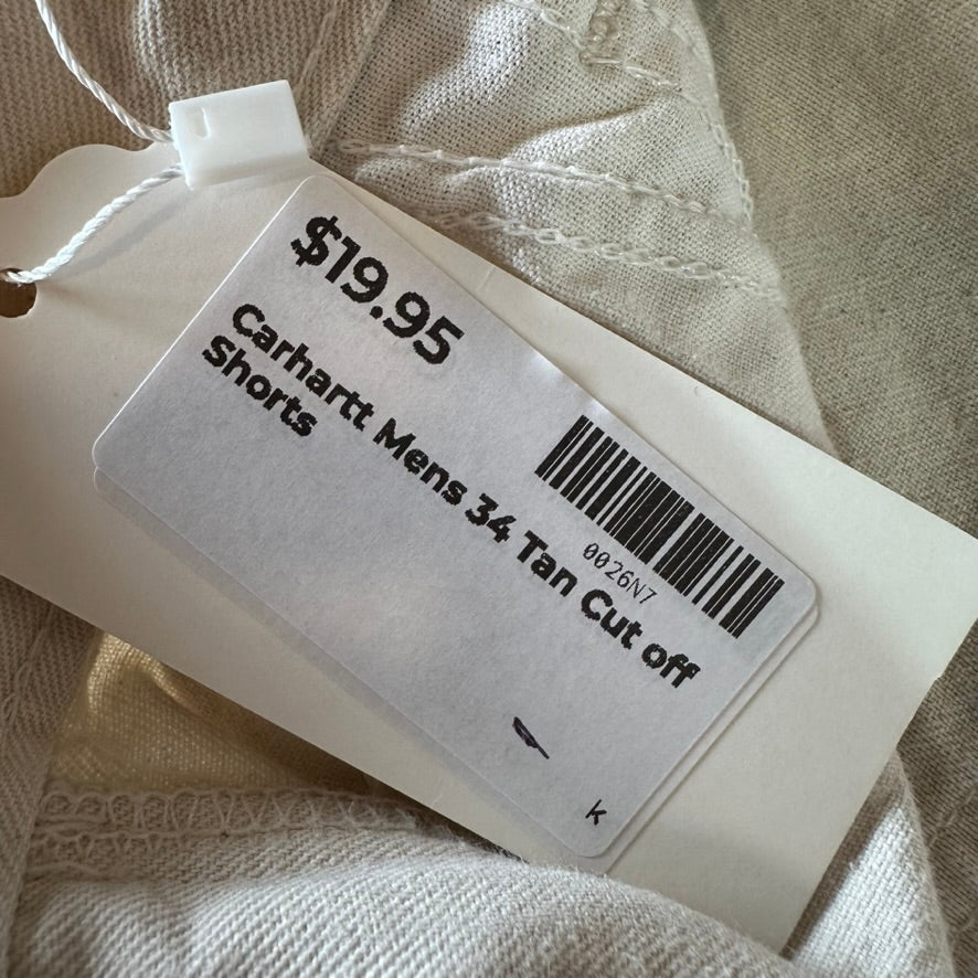 Carhartt Mens 34 Tan Shorts
