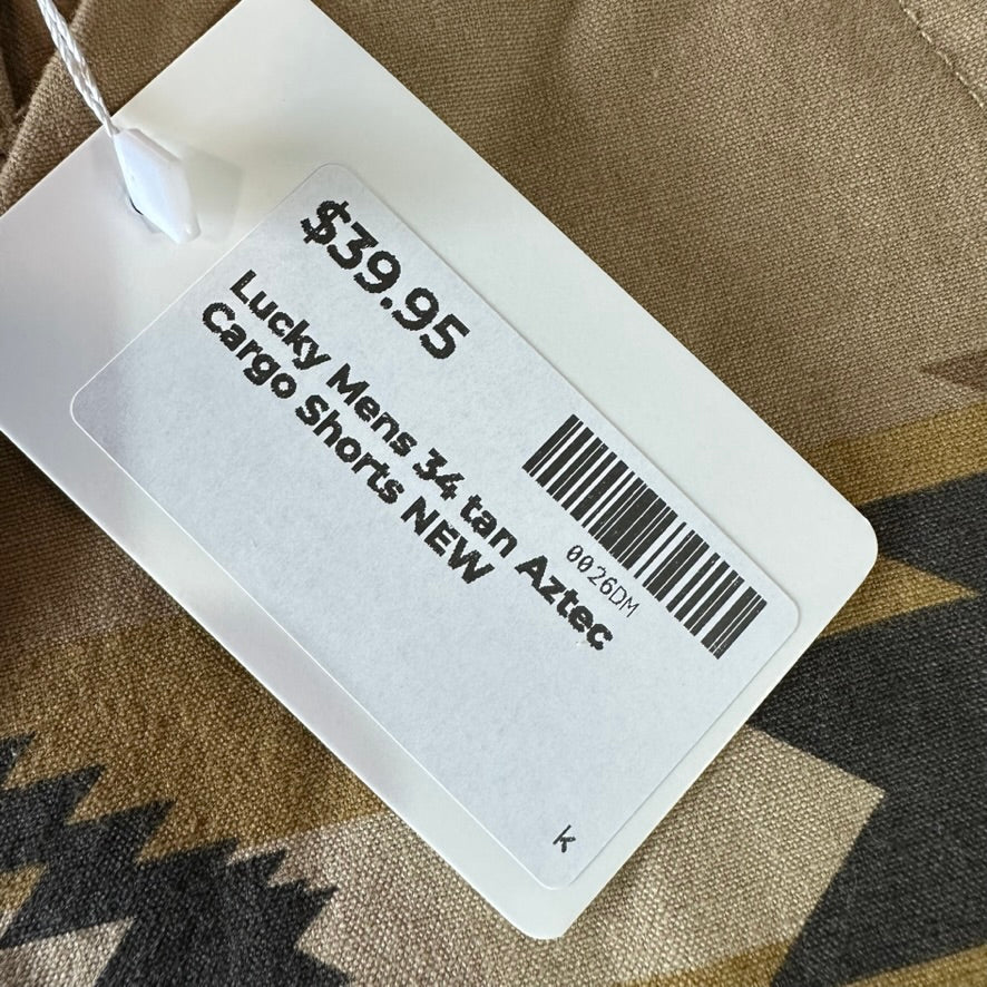 Lucky Mens 34 Cargo Shorts NEW