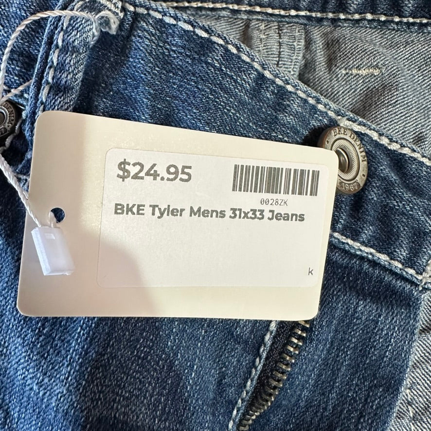 BKE Tyler Mens 31x33 Blue Jeans
