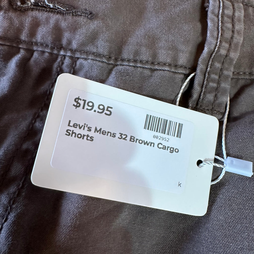 Levi's Cargo Dark Brown Shorts Mens 32