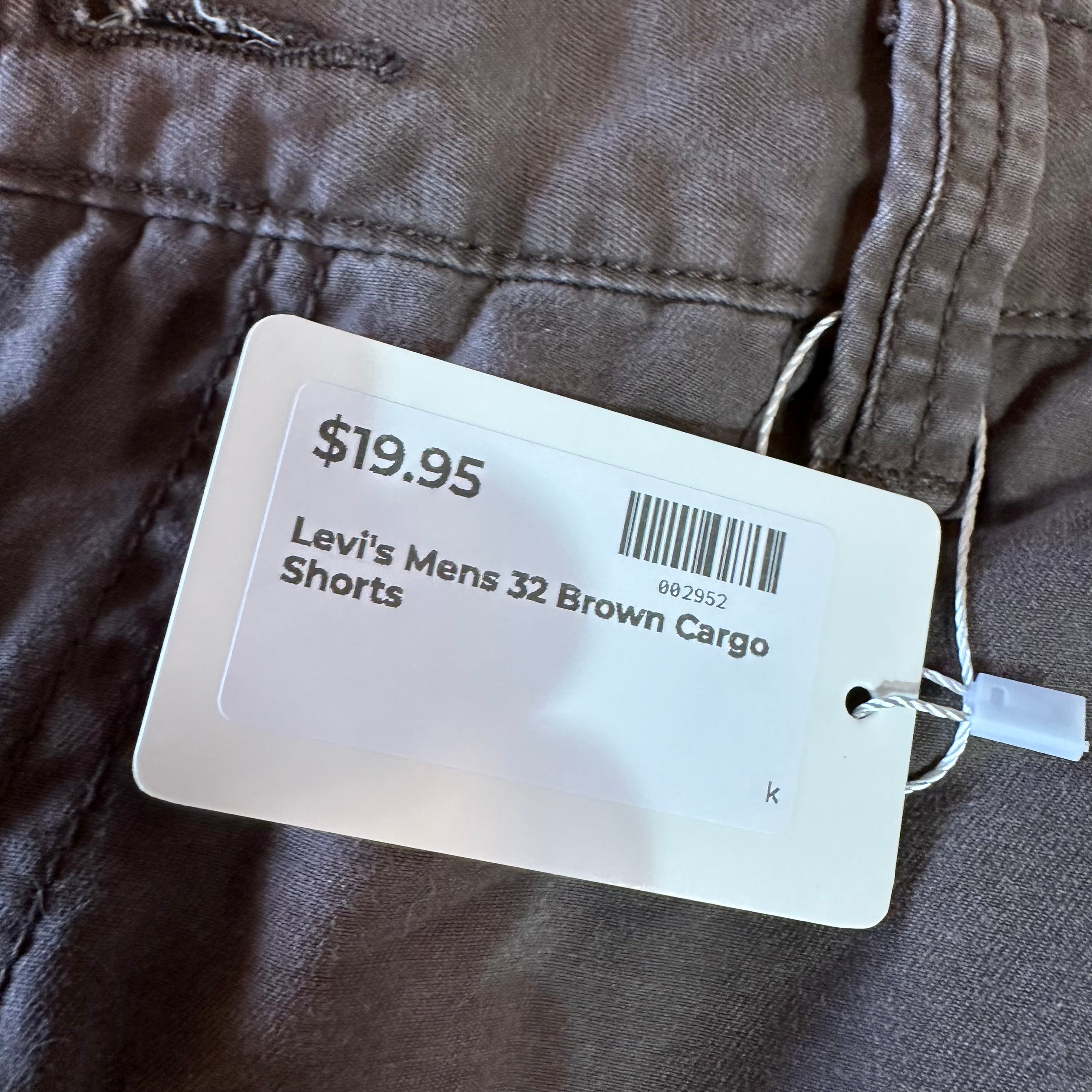 Levi's Cargo Dark Brown Shorts Mens 32