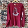 Nike Arkansas Razorbacks Hogs Mens Size 2XL Red Long Sleeve T-Shirt