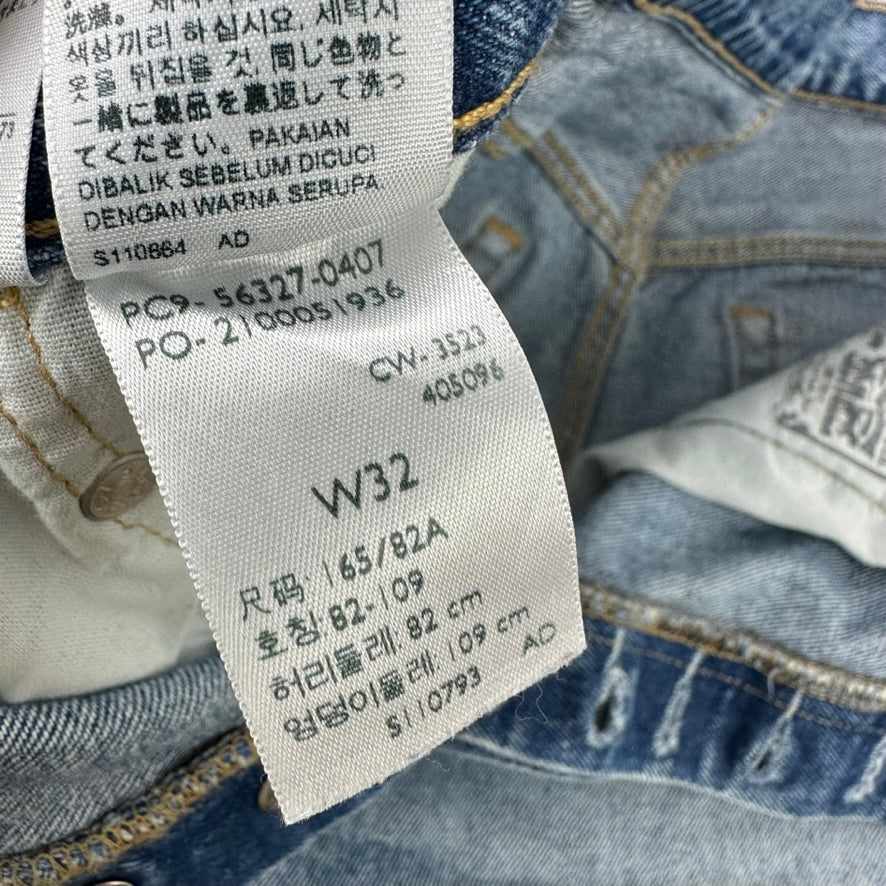 Levi's Cut Off Denim Blue Jean Shorts Womens 32 Distressed - 32x2"