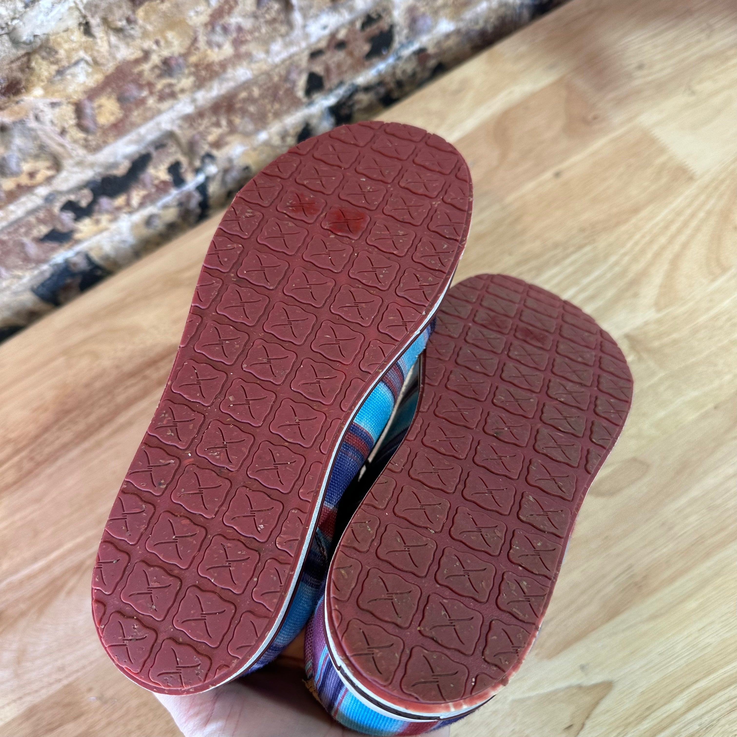 Twisted X Mens 8 M Shoes Sneakers Hooey Loper Blue Red Multi Boho Leather